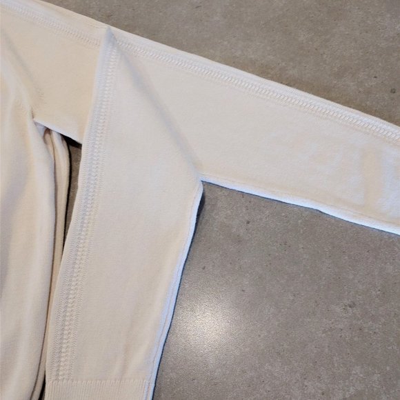 BANANA REPUBLIC Women's Button-Down Cardigan w/Sleeve Details - Ivory - Medium - Picture 8 of 12